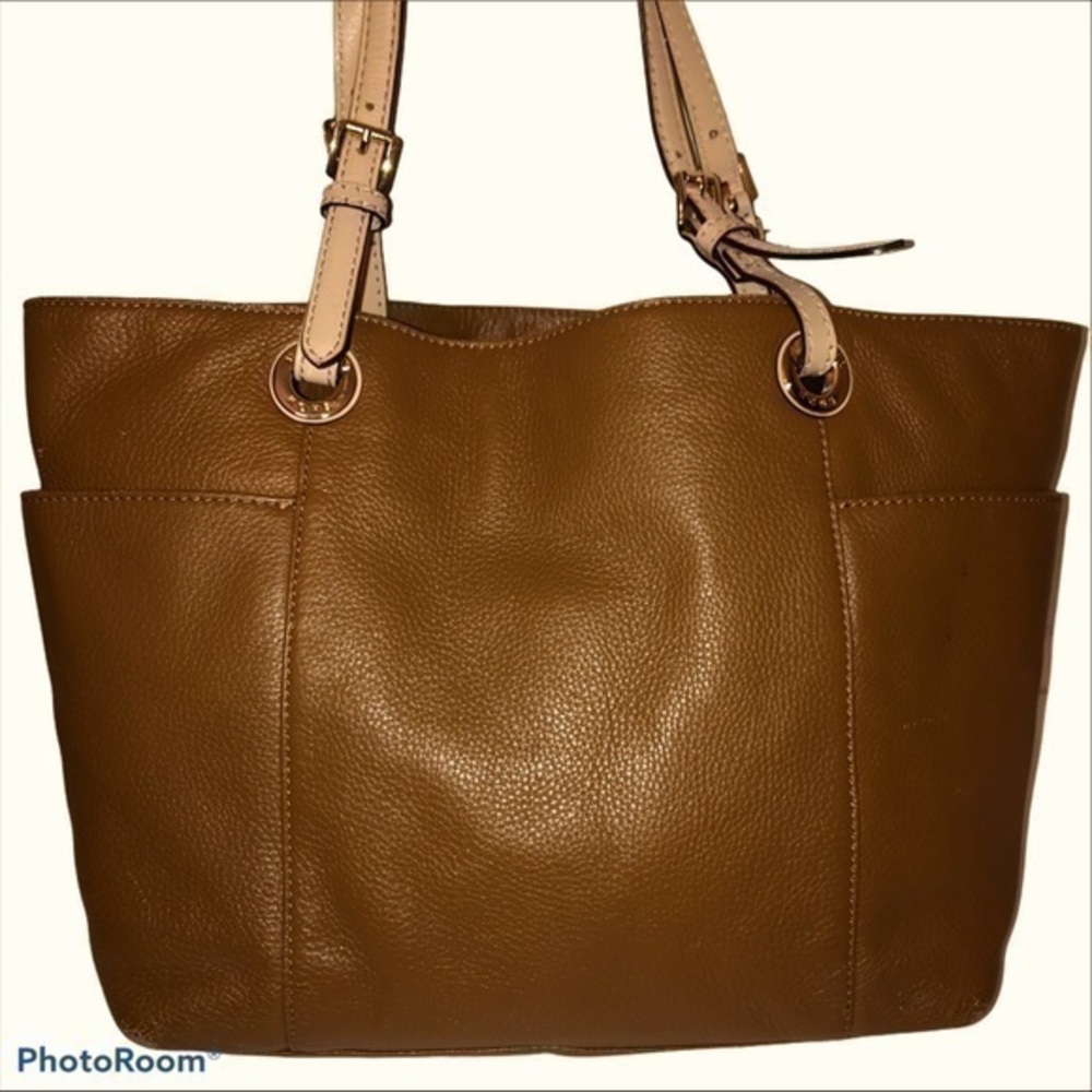 MICHAEL KORS brown leather tote bag